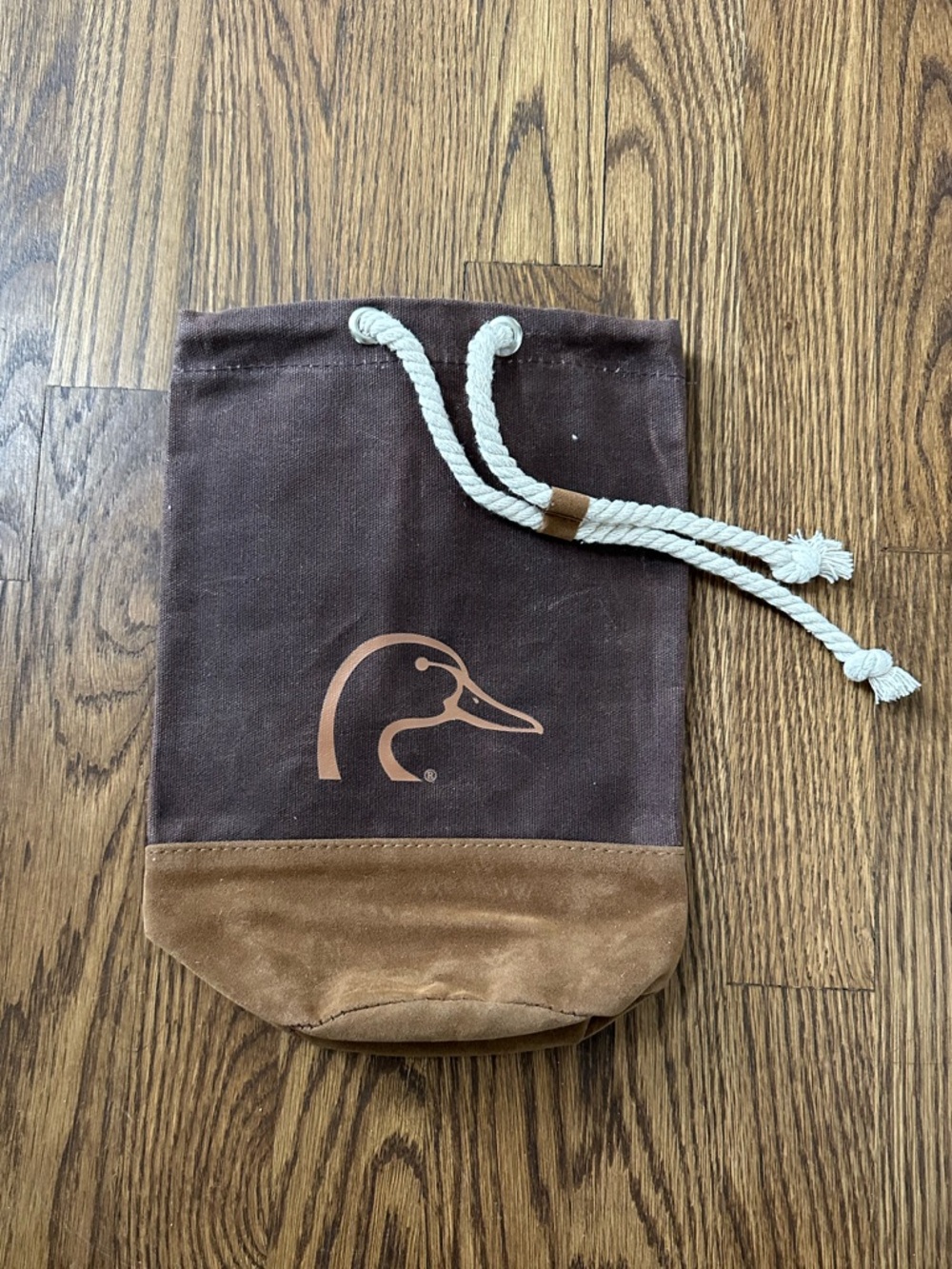 Ducks Unlimited brown canvas and suede shell bag (NWOT)
